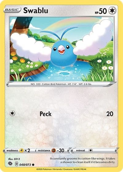 Swablu Champion's Path Pokemon card