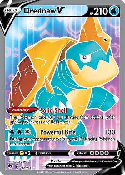Drednaw V (Full Art) Champion's Path Pokemon card