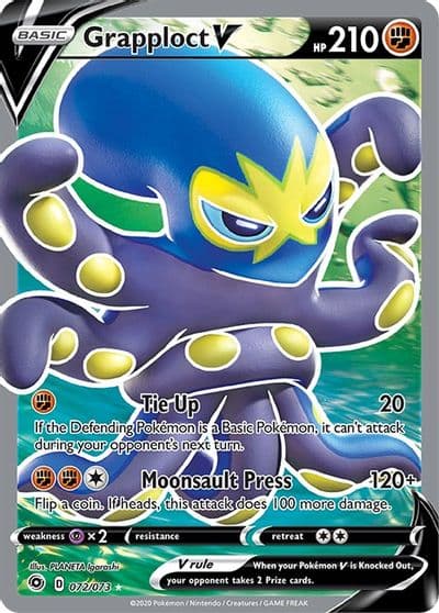 Grapploct V (Full Art) Champion's Path Pokemon card