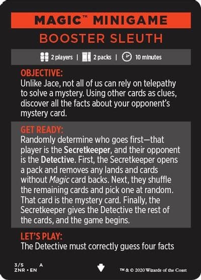 Magic Minigame Booster Sleuth Zendikar Rising Magic card