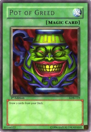 Pot of Greed The Legend of Blue Eyes White Dragon Yu-Gi-Oh! card