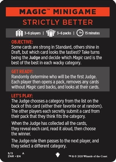 Magic Minigame Strictly Better Zendikar Rising Magic card