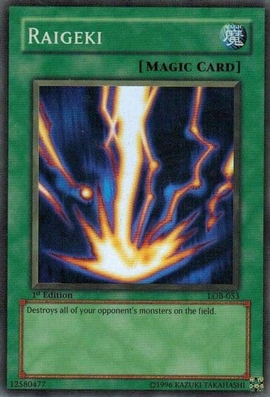 Raigeki The Legend of Blue Eyes White Dragon Yu-Gi-Oh! card