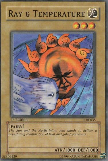 Ray and Temperature The Legend of Blue Eyes White Dragon Yu-Gi-Oh! card