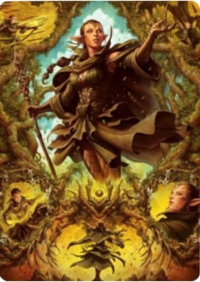 Nissa of Shadowed Boughs Art Card 6 81 Art Series: Zendikar Rising Magic card