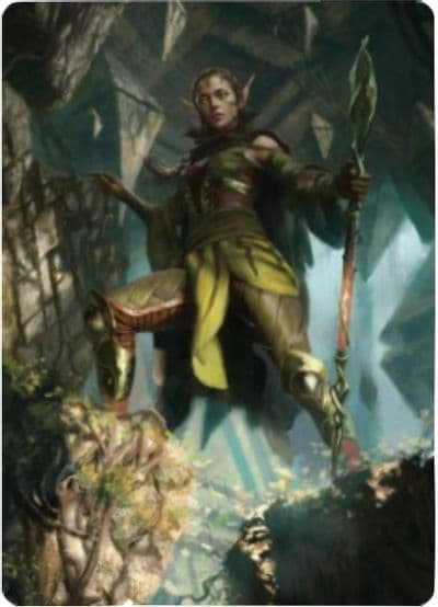 Nissa of Shadowed Boughs Art Card 5 81 Art Series: Zendikar Rising Magic card