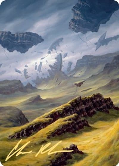 Plains Art Card 9 81 Gold Stamped Signature Art Series: Zendikar Rising Magic card