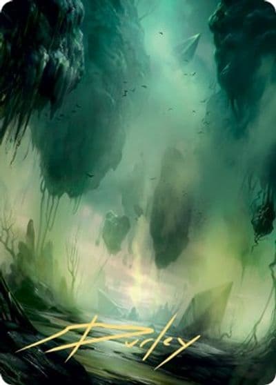 Swamp Art Card 13 81 Gold Stamped Signature Art Series: Zendikar Rising Magic card
