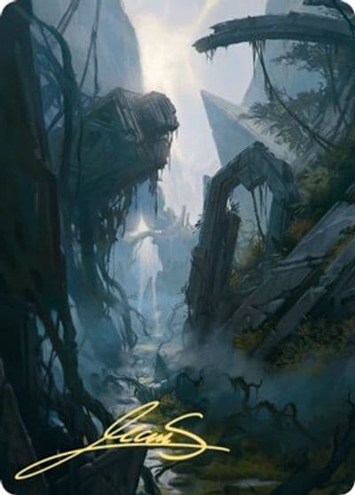 Swamp Art Card 14 81 Gold Stamped Signature Art Series: Zendikar Rising Magic card