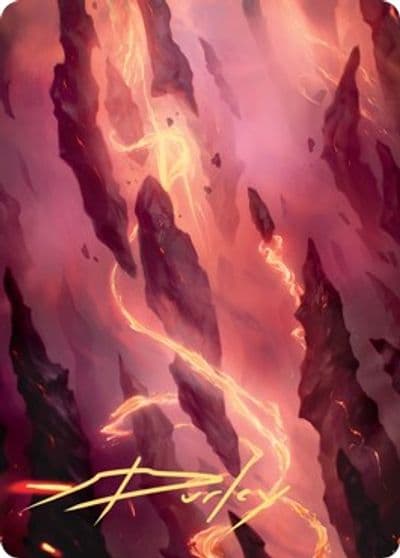 Mountain Art Card 16 81 Gold Stamped Signature Art Series: Zendikar Rising Magic card