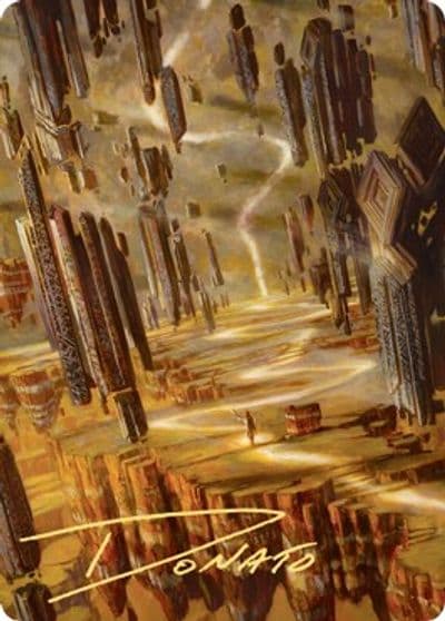 Brightclimb Pathway Art Card Gold Stamped Signature Art Series: Zendikar Rising Magic card