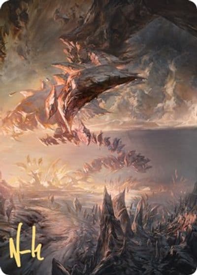 Needleverge Pathway Art Card Gold Stamped Signature Art Series: Zendikar Rising Magic card