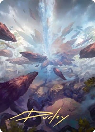Prismatic Vista Art Card Gold Stamped Signature Art Series: Zendikar Rising Magic card