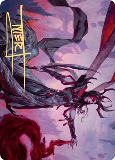 Drana the Last Bloodchief Art Card Gold Stamped Signature Art Series: Zendikar Rising Magic card