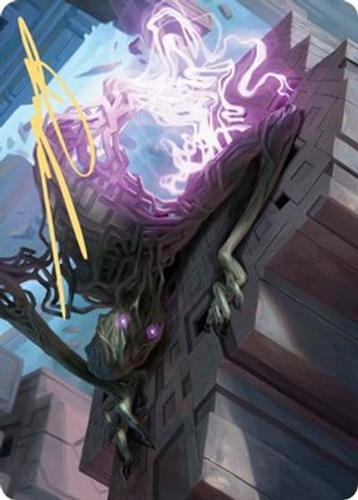 Skyclave Shade Art Card Gold Stamped Signature Art Series: Zendikar Rising Magic card