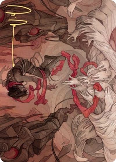 Thwart the Grave Art Card Gold Stamped Signature Art Series: Zendikar Rising Magic card