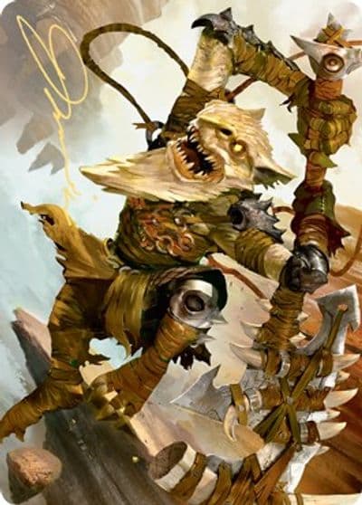 Teeterpeak Ambusher Art Card Gold Stamped Signature Art Series: Zendikar Rising Magic card