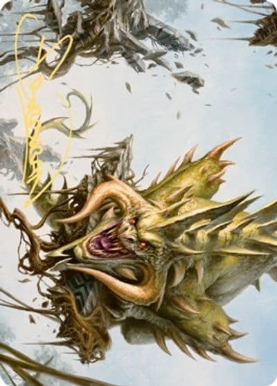 Canopy Baloth Art Card Gold Stamped Signature Art Series: Zendikar Rising Magic card