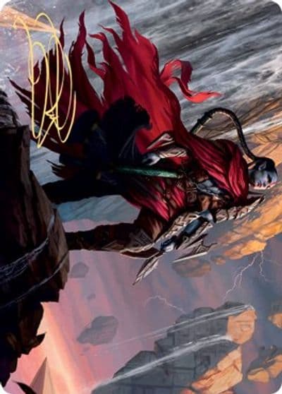 Anowon the Ruin Thief Art Card Gold Stamped Signature Art Series: Zendikar Rising Magic card