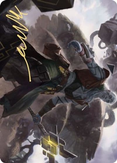 Orah Skyclave Hierophant Art Card Gold Stamped Signature Art Series: Zendikar Rising Magic card