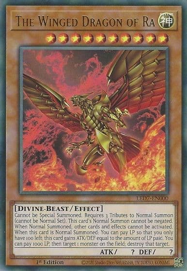 The Winged Dragon of Ra Alternate Art Legendary Duelists: Rage of Ra Yu-Gi-Oh! card