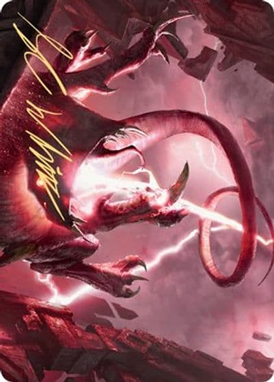 Thundering Rebuke Art Card Gold Stamped Signature Art Series: Zendikar Rising Magic card