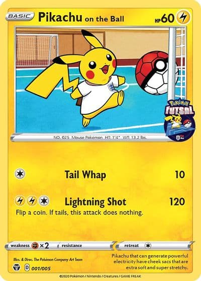 Pikachu on the Ball (Pokemon Futsal) Miscellaneous Cards & Products Pokemon card