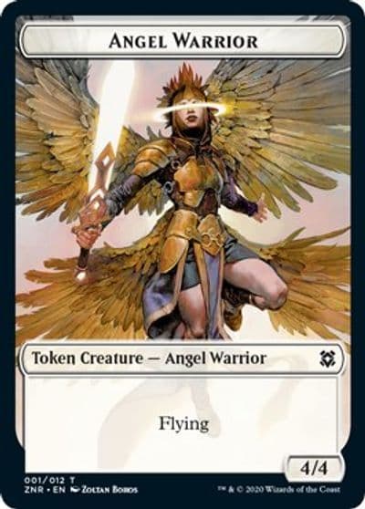 Angel Warrior Insect Double Sided Token Zendikar Rising Magic card