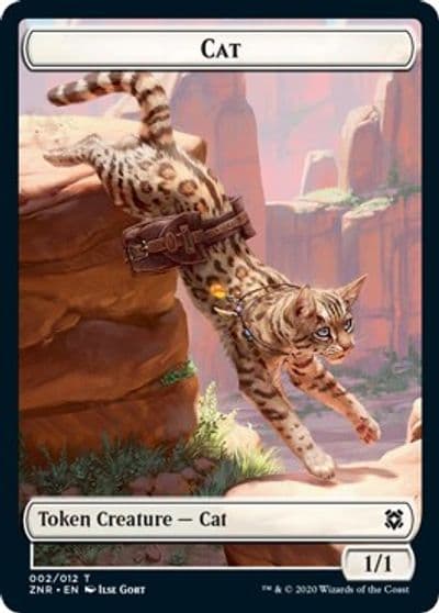 Cat Hydra Double Sided Token Zendikar Rising Magic card