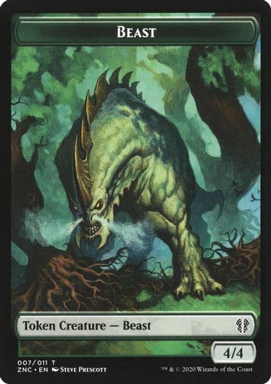 Beast Saproling Double Sided Token Commander: Zendikar Rising Magic card