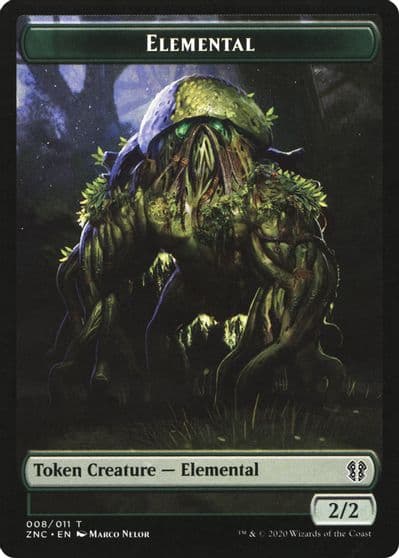 Elemental 008 Elemental 010 Double Sided Token Commander: Zendikar Rising Magic card