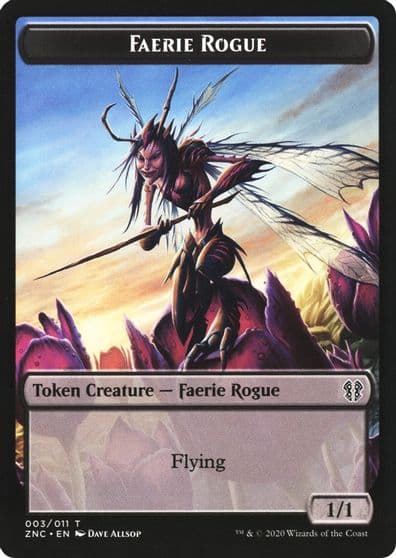 Faerie Rogue Rat Double Sided Token Commander: Zendikar Rising Magic card