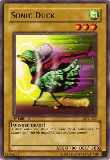 Sonic Duck Magician's Force Yu-Gi-Oh! card