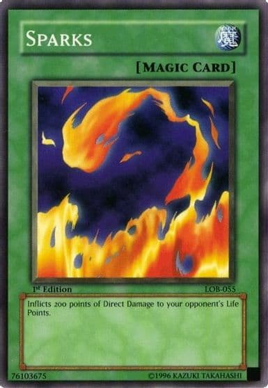 Sparks The Legend of Blue Eyes White Dragon Yu-Gi-Oh! card