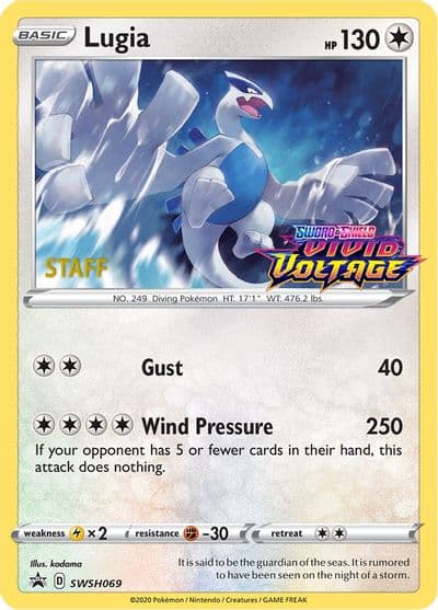 Lugia - SWSH069 (Prerelease) [Staff] SWSH: Sword & Shield Promo Cards Pokemon card