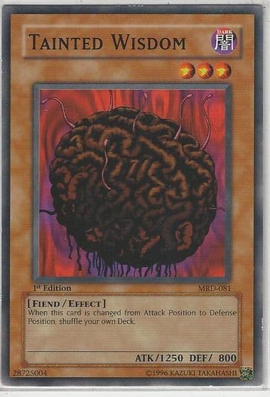 Tainted Wisdom Metal Raiders Yu-Gi-Oh! card