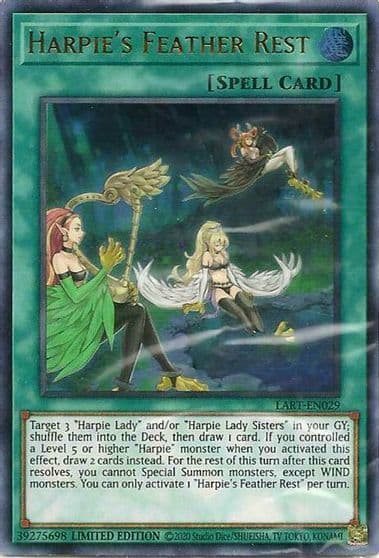 Harpies Feather Rest The Lost Art Promotion Yu-Gi-Oh! card