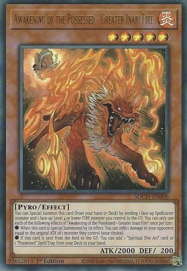 Awakening of the Possessed Greater Inari Fire Structure Deck: Spirit Charmers Yu-Gi-Oh! card