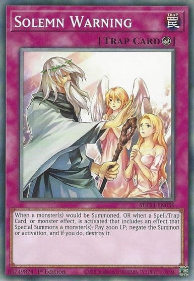Solemn Warning Structure Deck: Spirit Charmers Yu-Gi-Oh! card