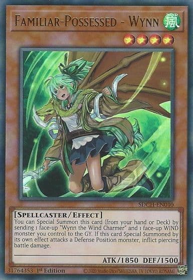 Familiar Possessed Wynn Alternate Art Structure Deck: Spirit Charmers Yu-Gi-Oh! card