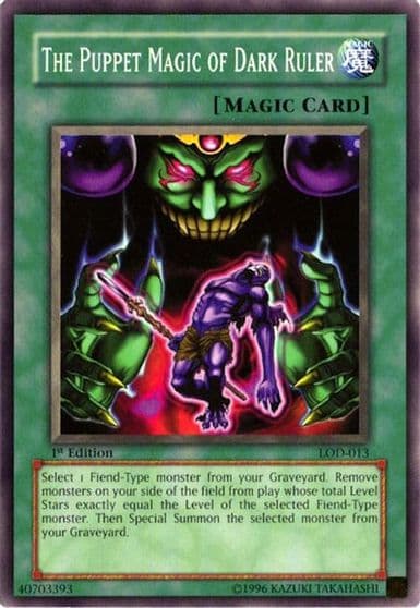 The Puppet Magic of Dark Ruler Legacy of Darkness Yu-Gi-Oh! card