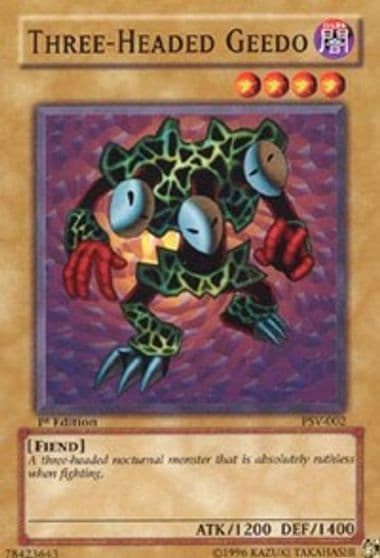 Three Headed Geedo Pharaoh's Servant Yu-Gi-Oh! card