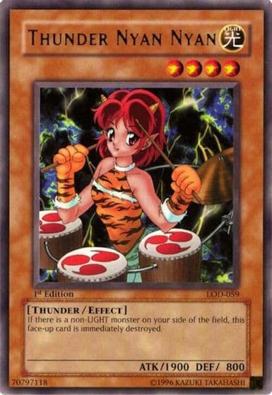 Thunder Nyan Nyan Legacy of Darkness Yu-Gi-Oh! card