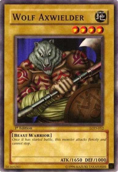 Wolf Axwielder Legacy of Darkness Yu-Gi-Oh! card