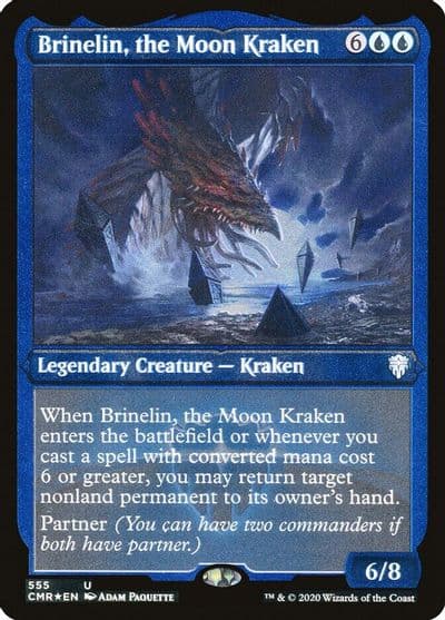 Brinelin the Moon Kraken Foil Etched Commander Legends Magic card