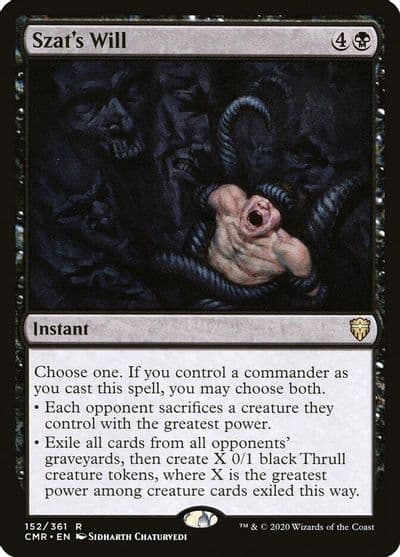 Szats Will Commander Legends Magic card