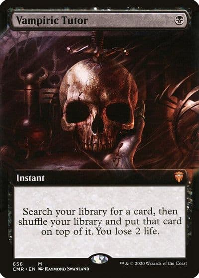 Vampiric Tutor Extended Art Commander Legends Magic card