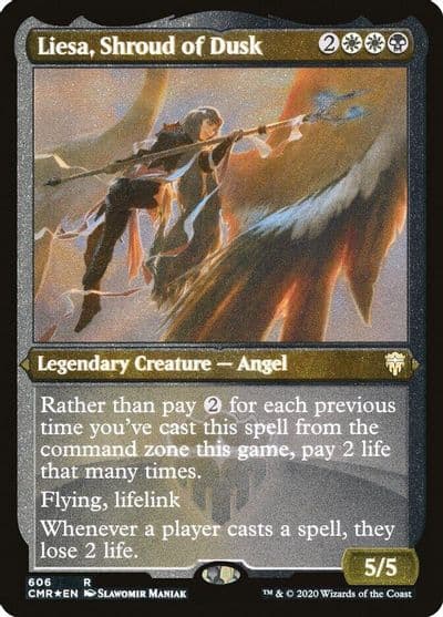 Liesa Shroud of Dusk Foil Etched Commander Legends Magic card
