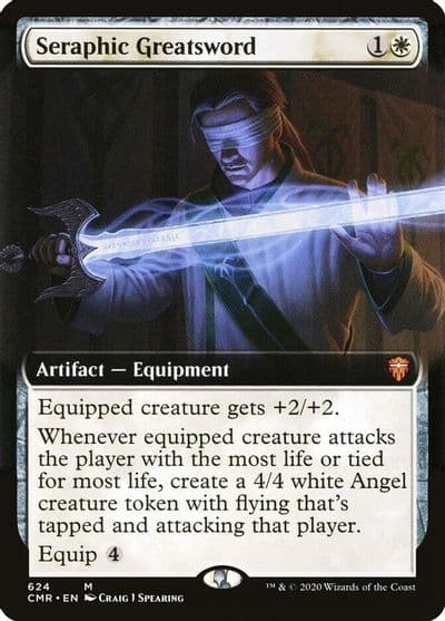 Seraphic Greatsword Extended Art Commander Legends Magic card