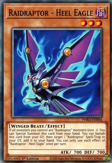 Raidraptor Heel Eagle Phantom Rage Yu-Gi-Oh! card